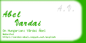 abel vardai business card